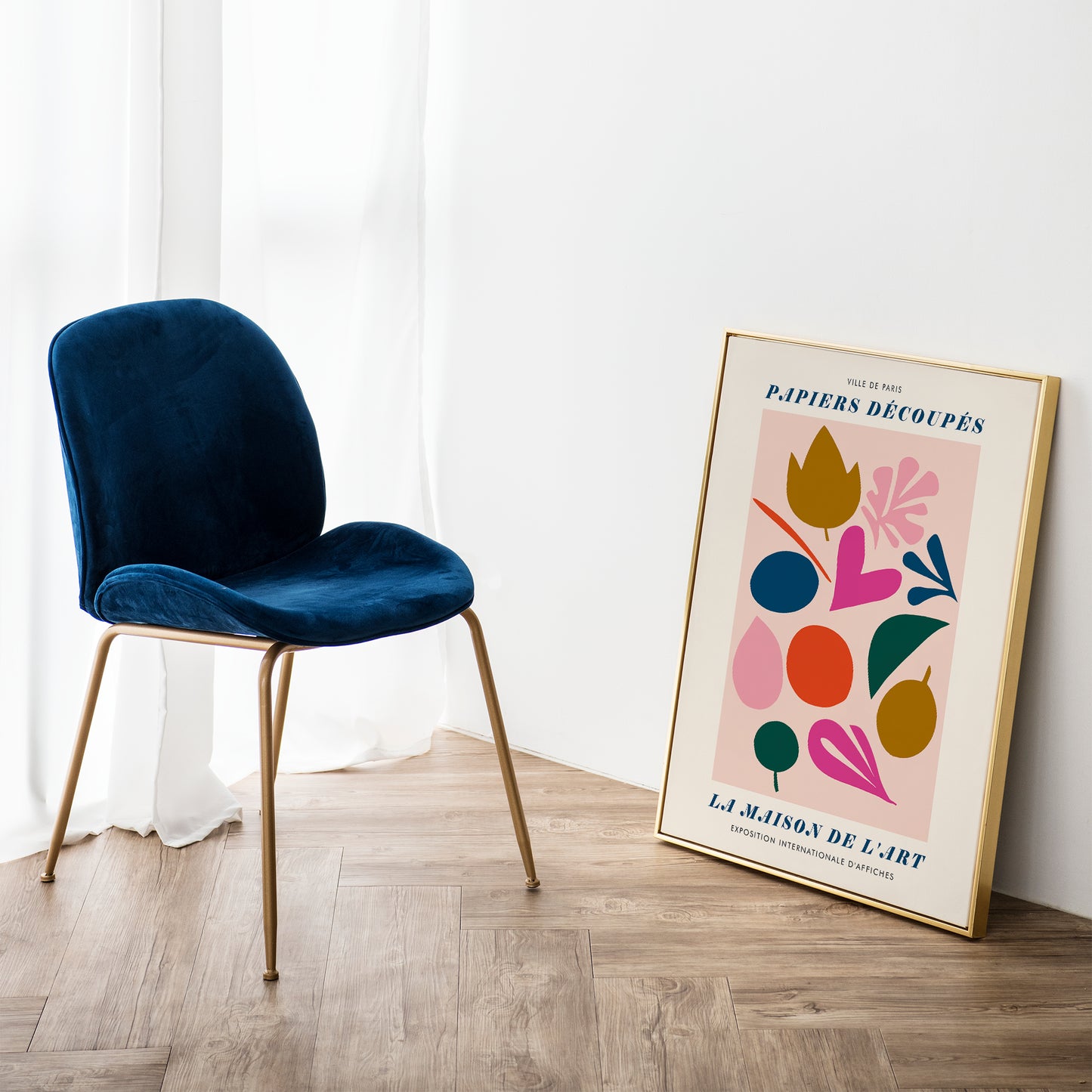 Abstract Papiers Decoupes Poster