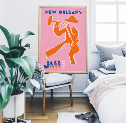 Pink New Orleans Jazz Fest Poster