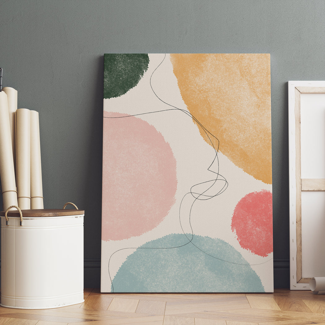 Colorful World Abstract Art Canvas Print