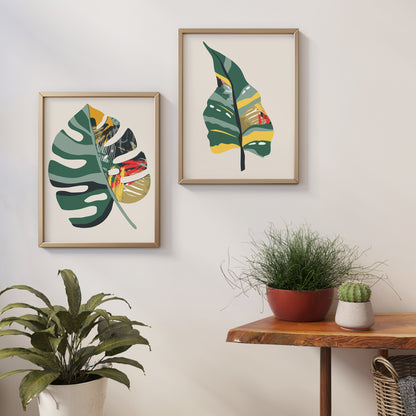 Set of 2 Monstera Botanical Posters