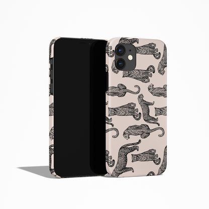 Neutral Beige Pink Leopard iPhone Case