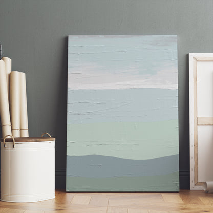 Painted Mint Abstract Art Canvas Print