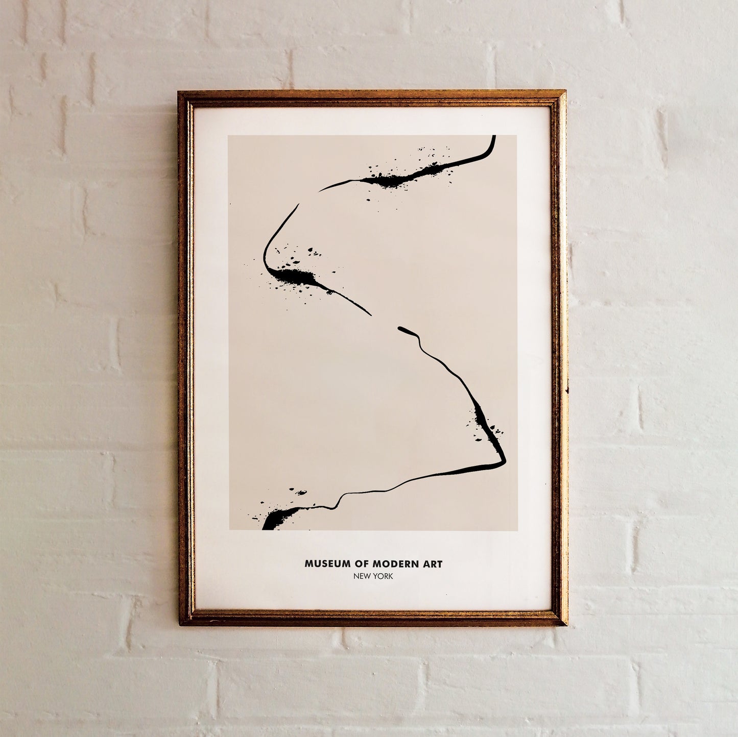 Black Ink Line Minimalism Poster