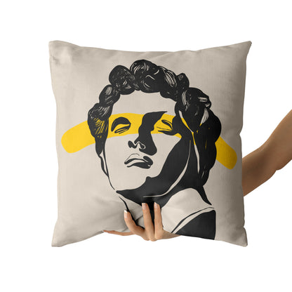 Eclectic Ancient David Sculpture Throw Pillow