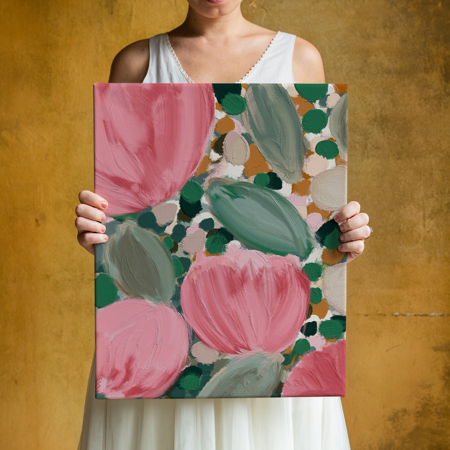 Le Jardin Hand Painted Canvas Print