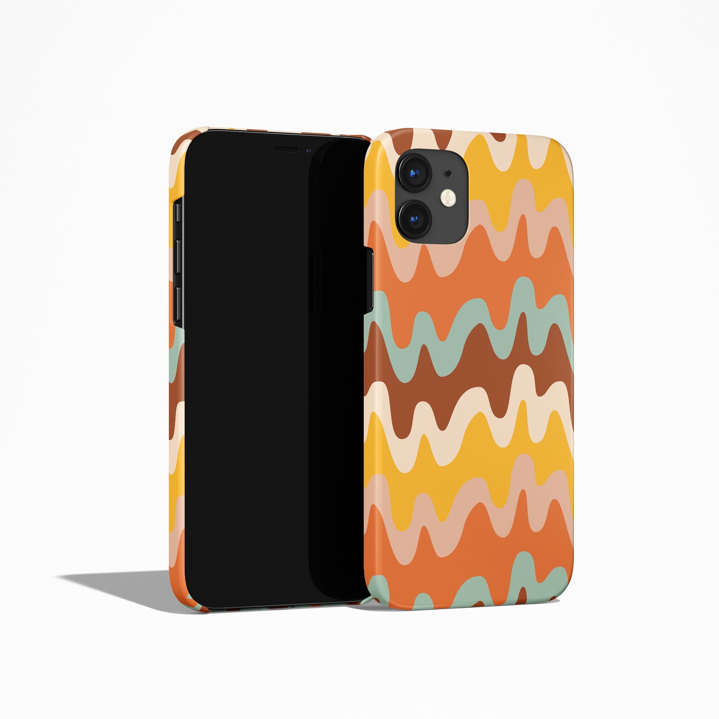 Retro Abstract Swirl Pattern iPhone Case