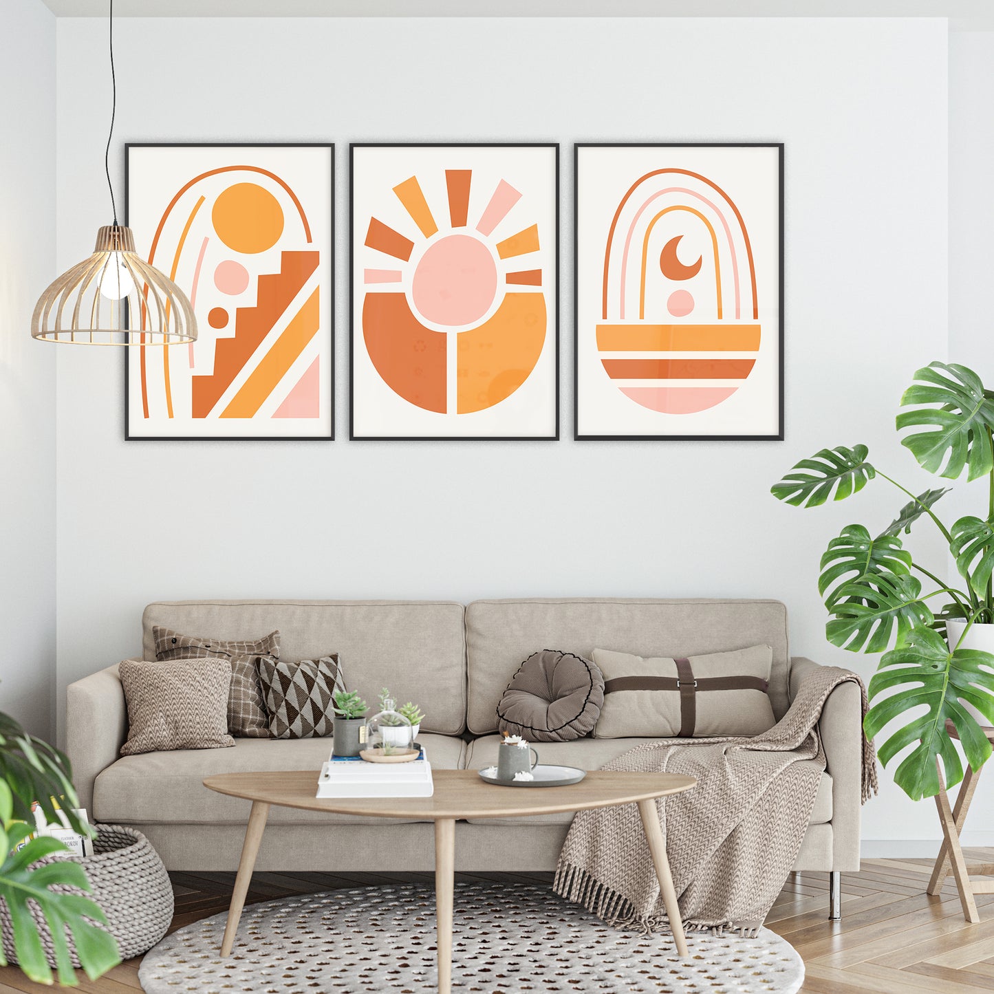 Set of 3 Colorful Sunny Posters