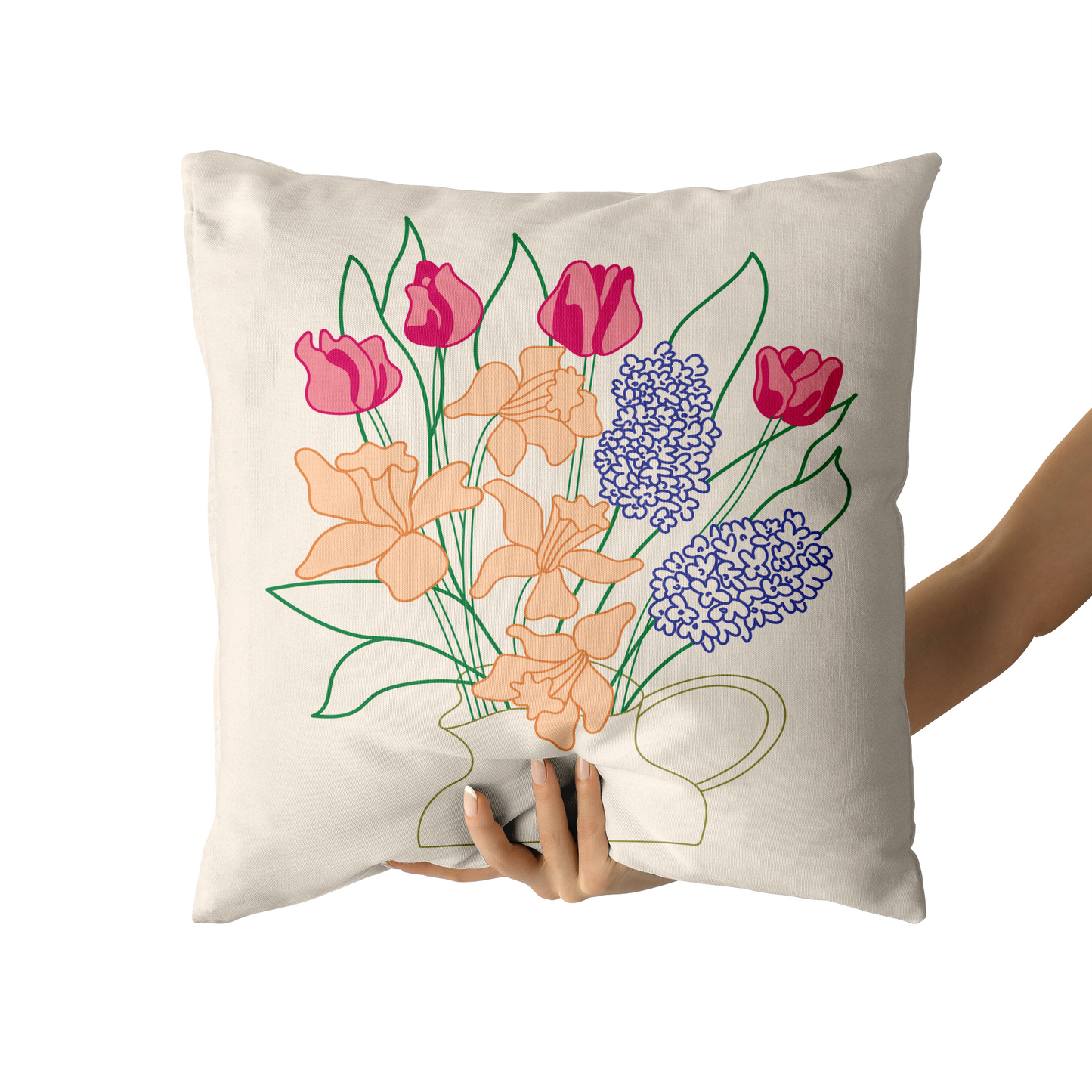 Vintage Floral Gift For Mom Throw Pillow