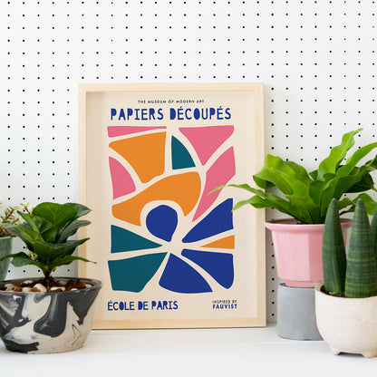 Papiers Decoupes Colorful Poster