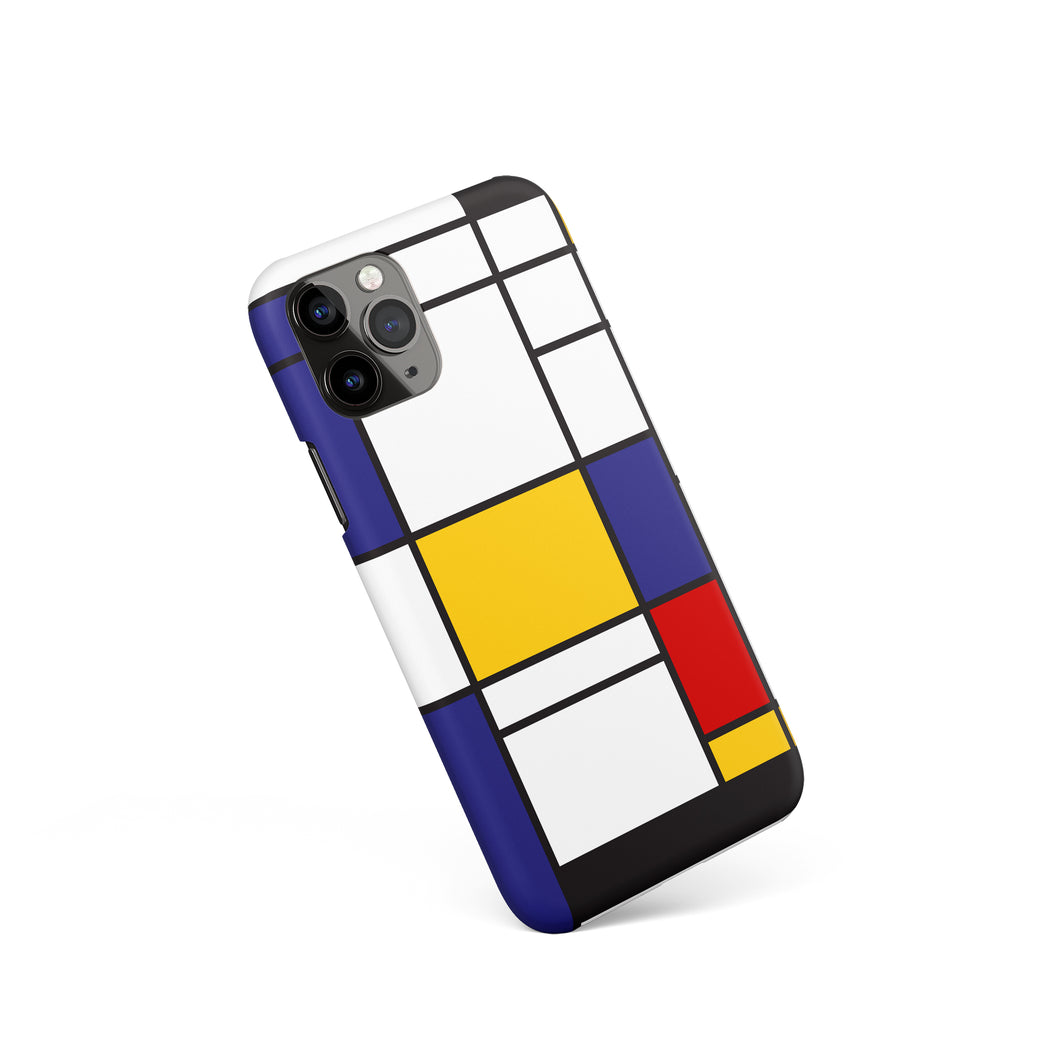 Mondrian Yellow-Red-Blue iPhone Case