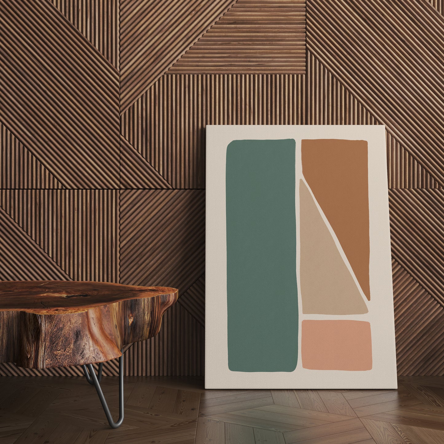 Neutral Color Blocks Canvas Print