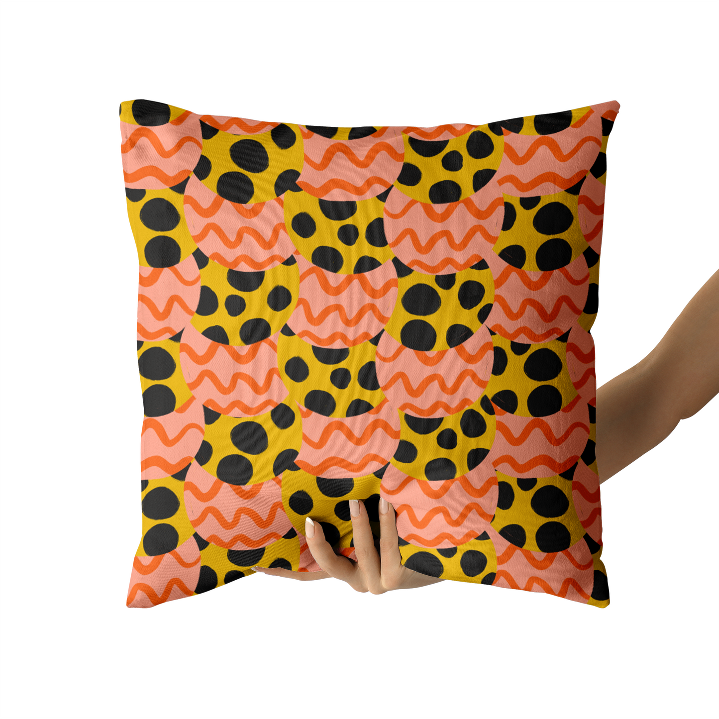 Throw Pillow with Modern Abstract Pattern