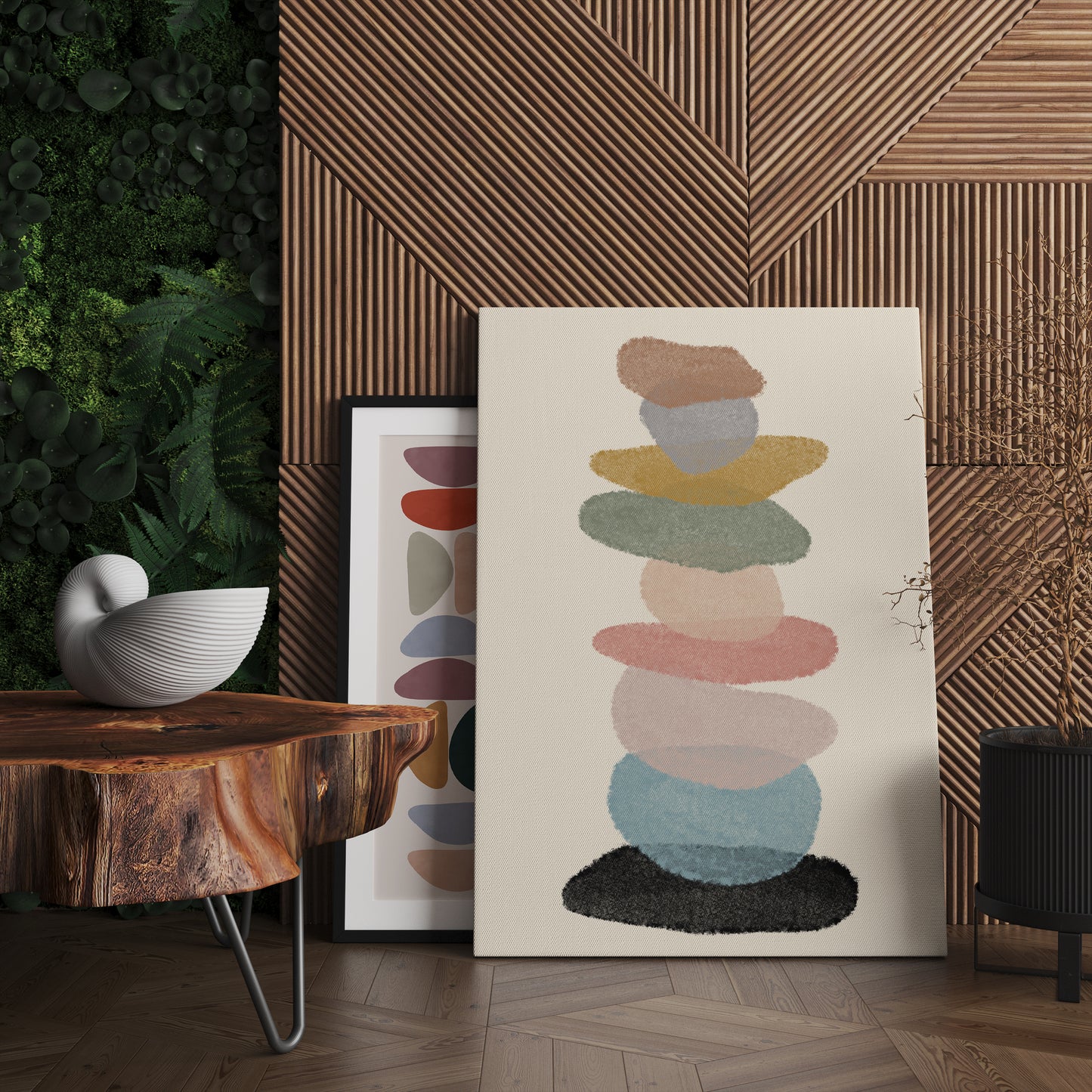 Balancing Stones Boho Canvas Print