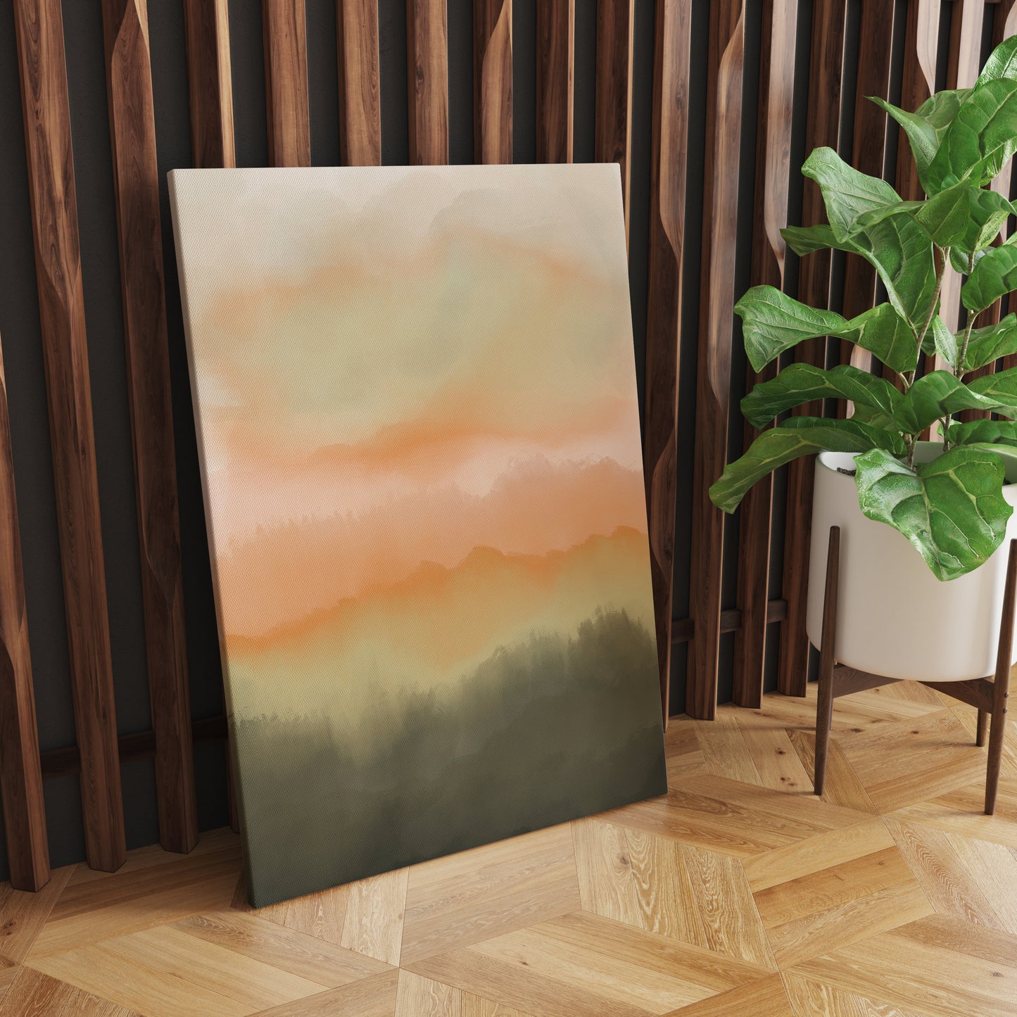 Artistic Sunset Painting Canvas Print