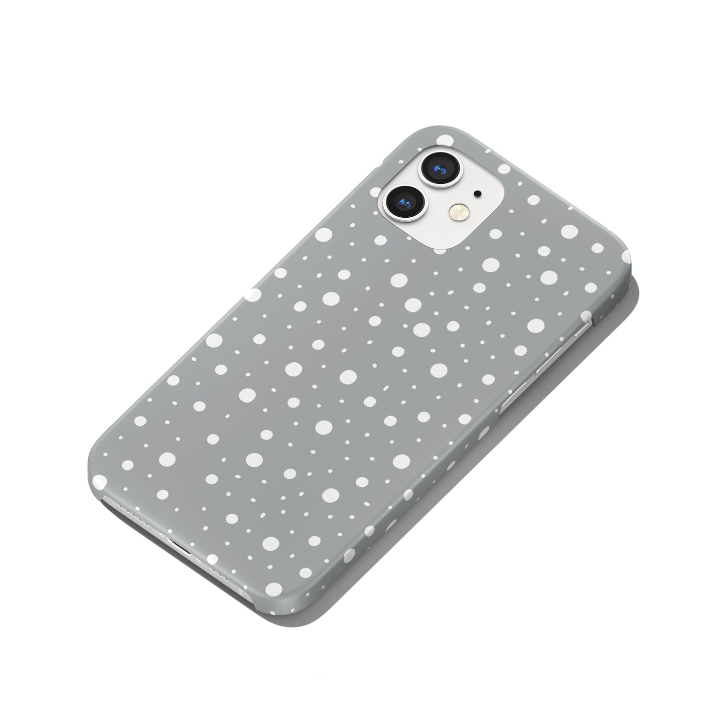 Grey iPhone Case with White Dots