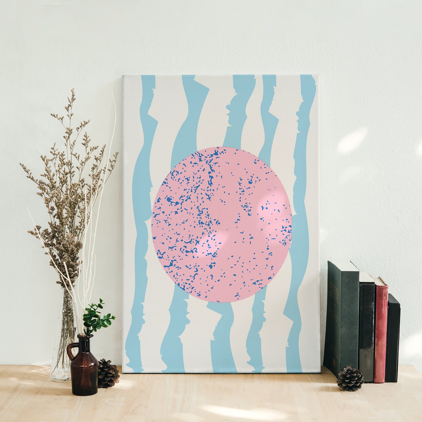 Pink Blue Feminine Canvas Print