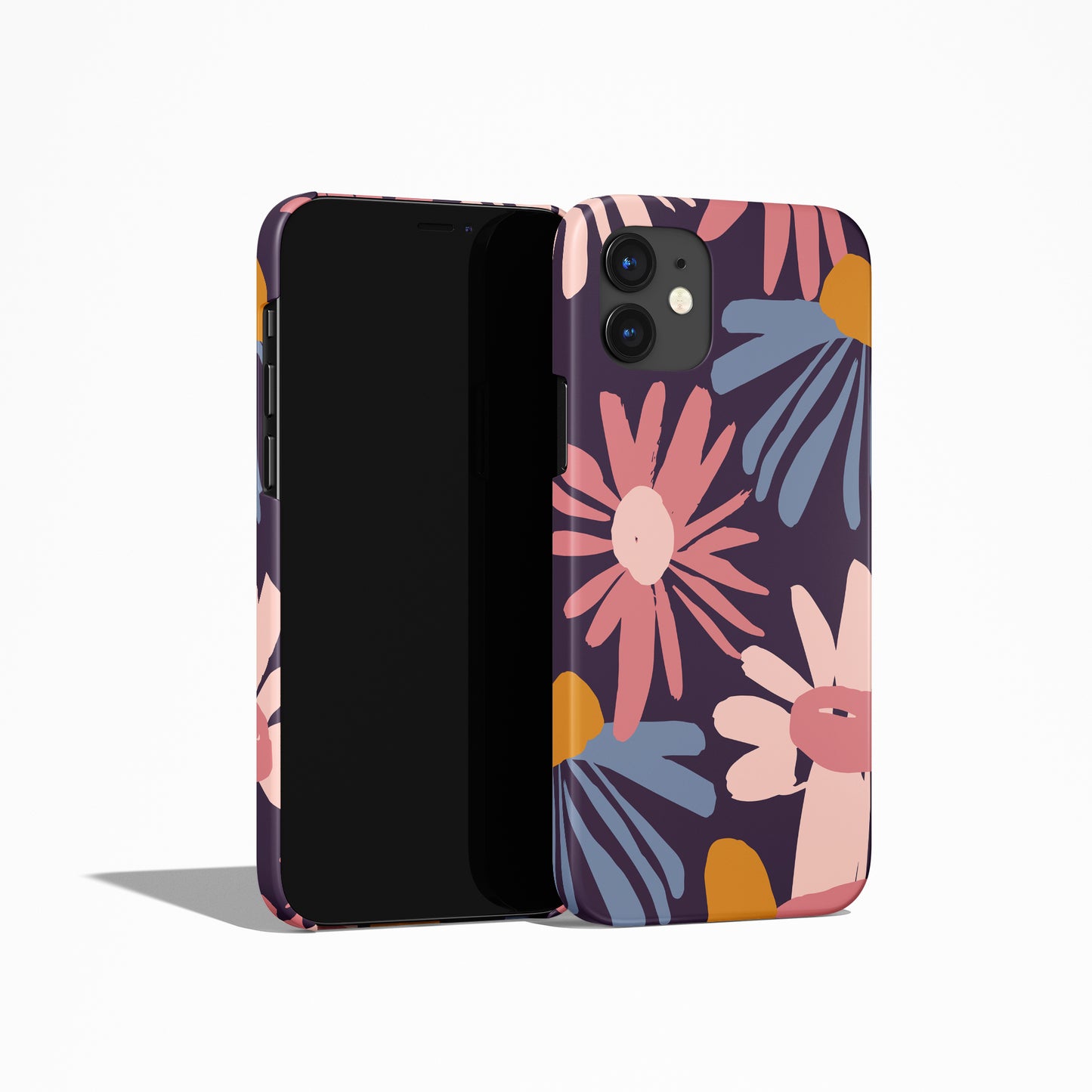 Purple Floral Retro Hype iPhone Case