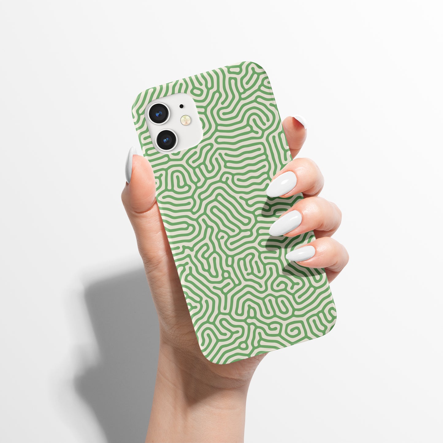 Green Abstract Modern iPhone Case