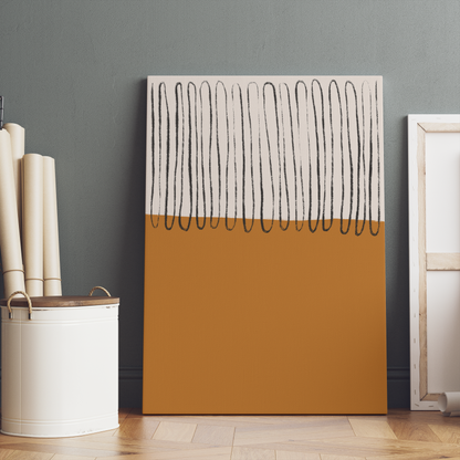 Burnt Orange Mid Century Art Canvas Print