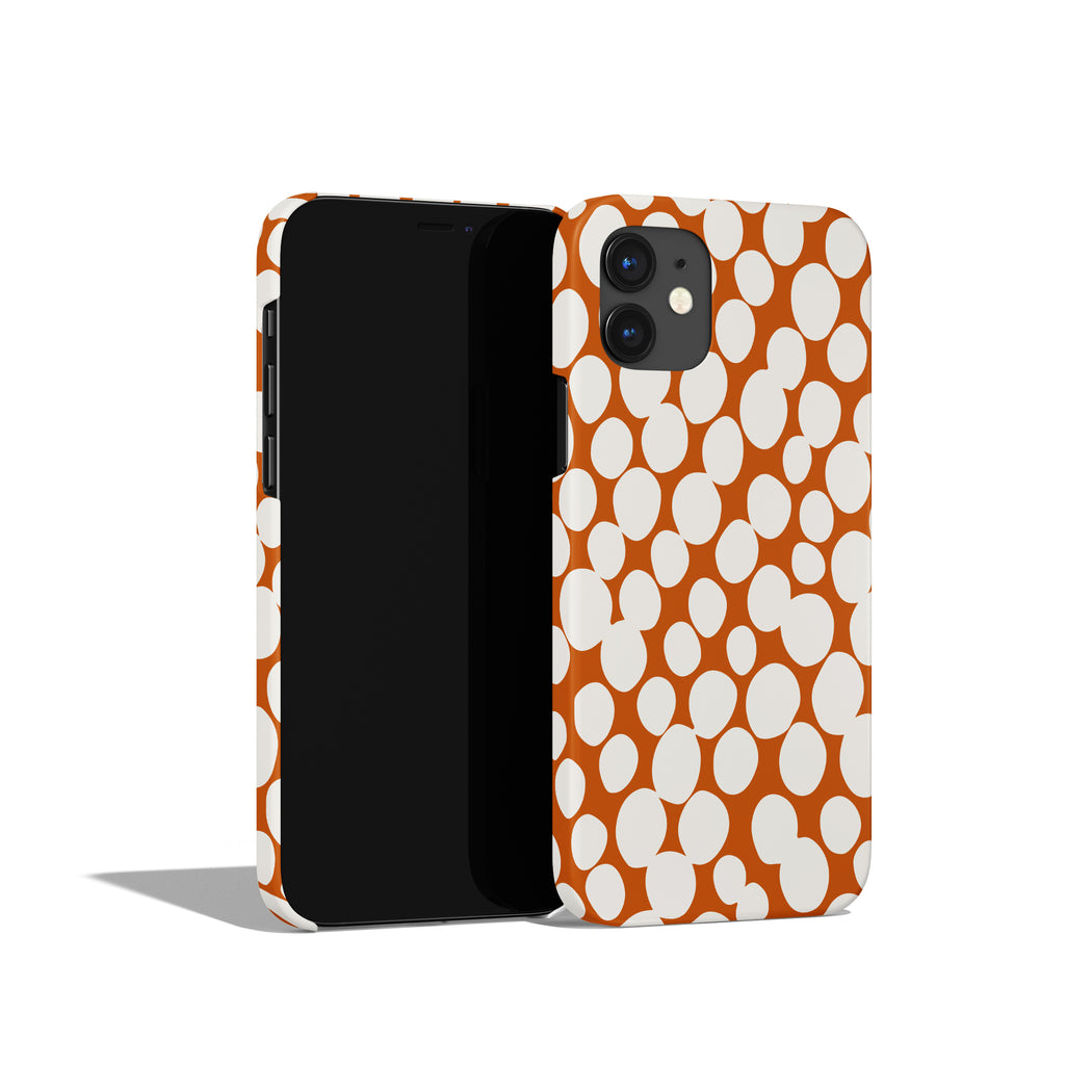 Retro Spots Burnt Orange iPhone Case