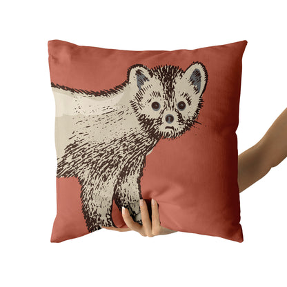 Pillow with Polecat-ferret