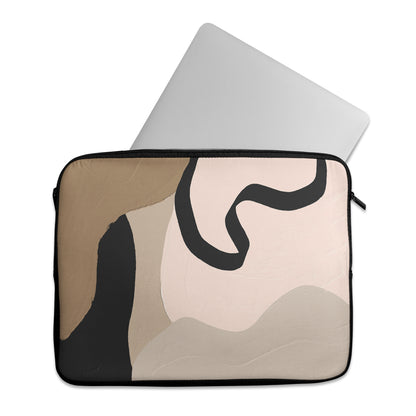 Painted Beige Abstract Art - Laptop Sleeve