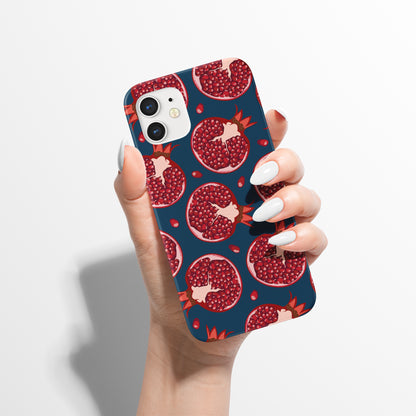 Dark Blue Pomegranate iPhone Case