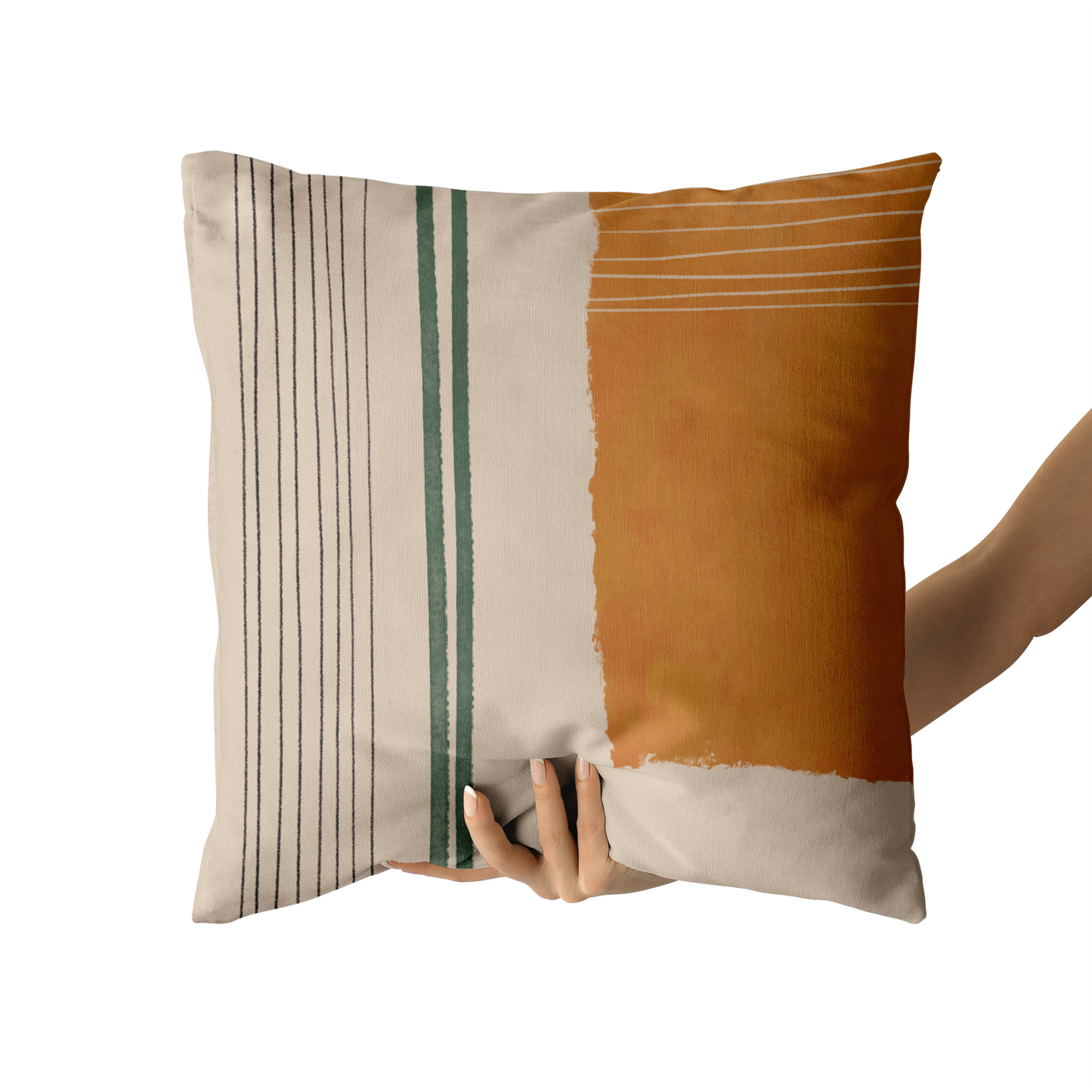 Handdrawn Abstract Minimalist Throw Pillow