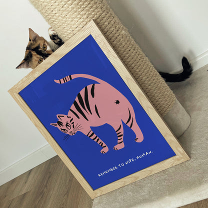 Remember to Wipe, Human Funny Cat Poster
