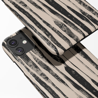 Abstract Painted Black Lines iPhone Case