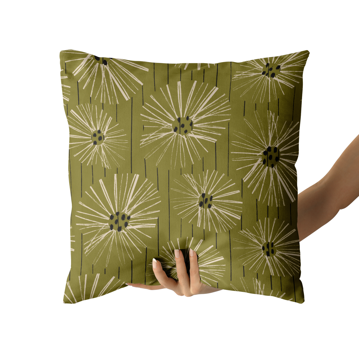 Farmhouse Decor Green Throw Pillow