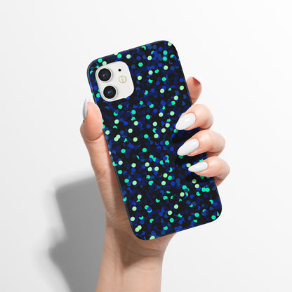 Blue Dots Abstract iPhone Case