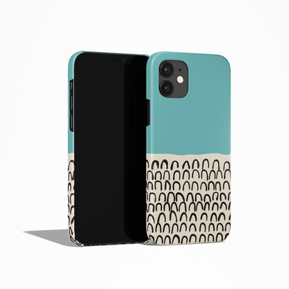 Modern Abstract Blue Pattern iPhone Case