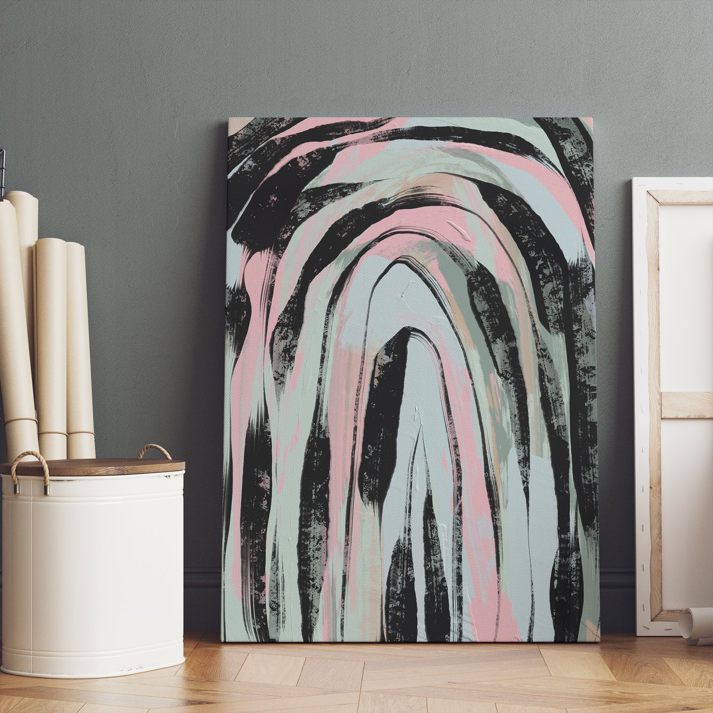 Abstract Rainbow Painting Canvas Print