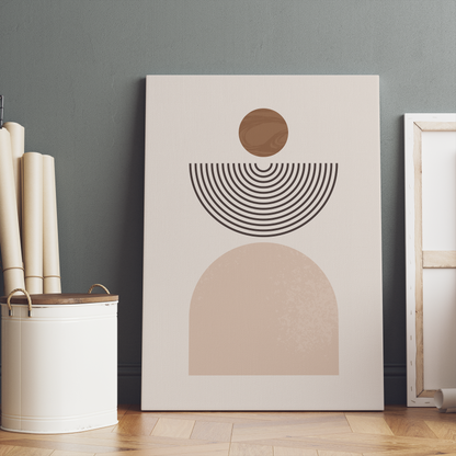 Minimalist Line Art Mid Century Canvas Print