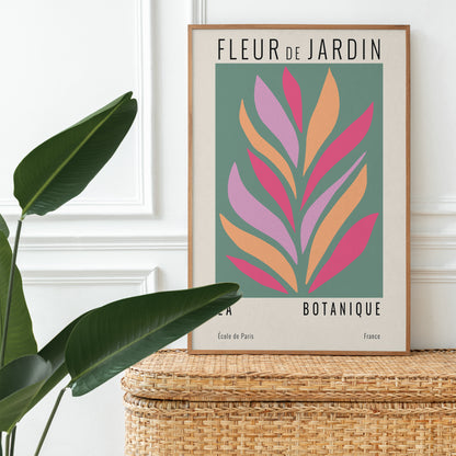 Modern Fleur de Jardin Poster