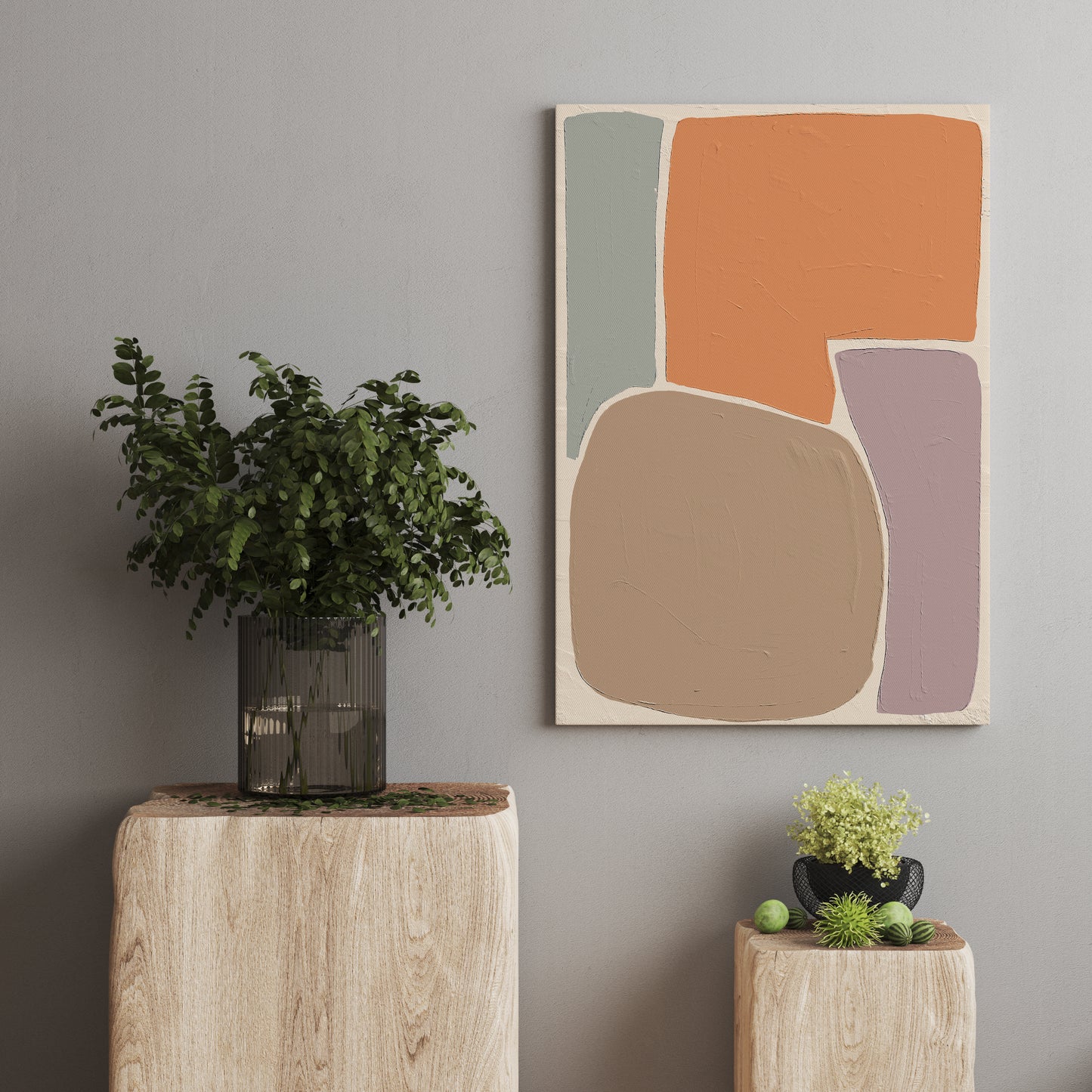 Pastel Color Blocks Canvas Print