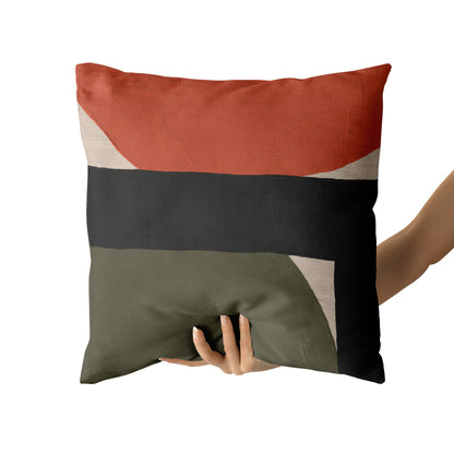 Modern Bauhaus Blocks Throw Pillow