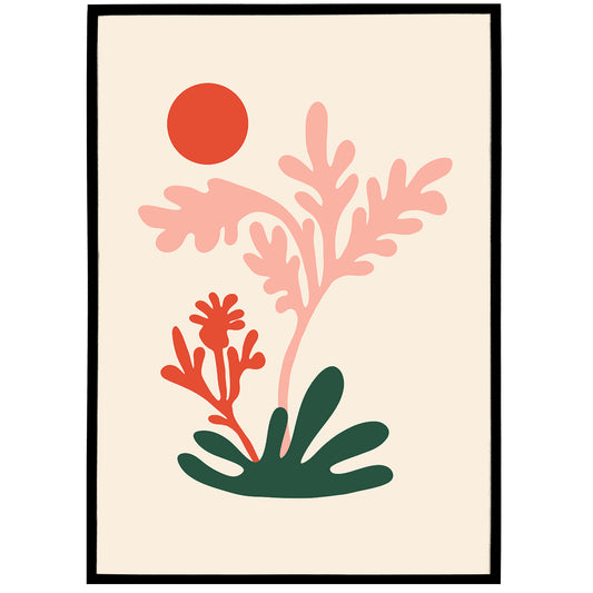 Tropical Bouquet - Minimalist Floral Art Print