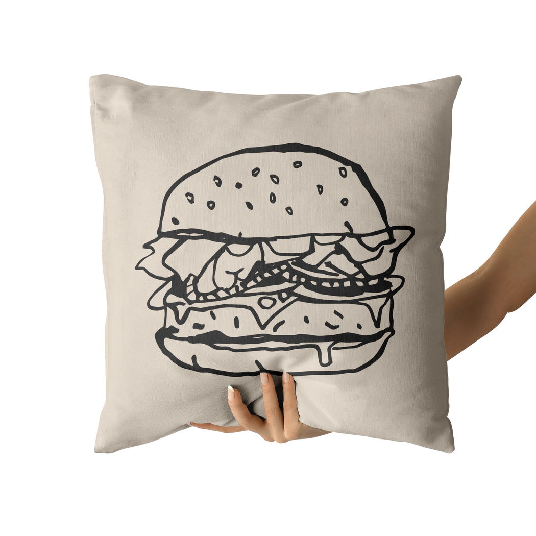 Best Hamburger Ever, Steakhouse Decor Throw Pillow