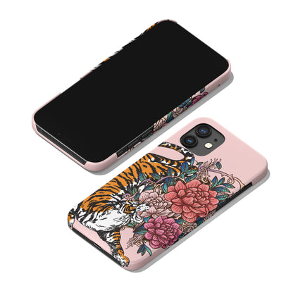 Pink Tropical Cheetah Floral iPhone Case