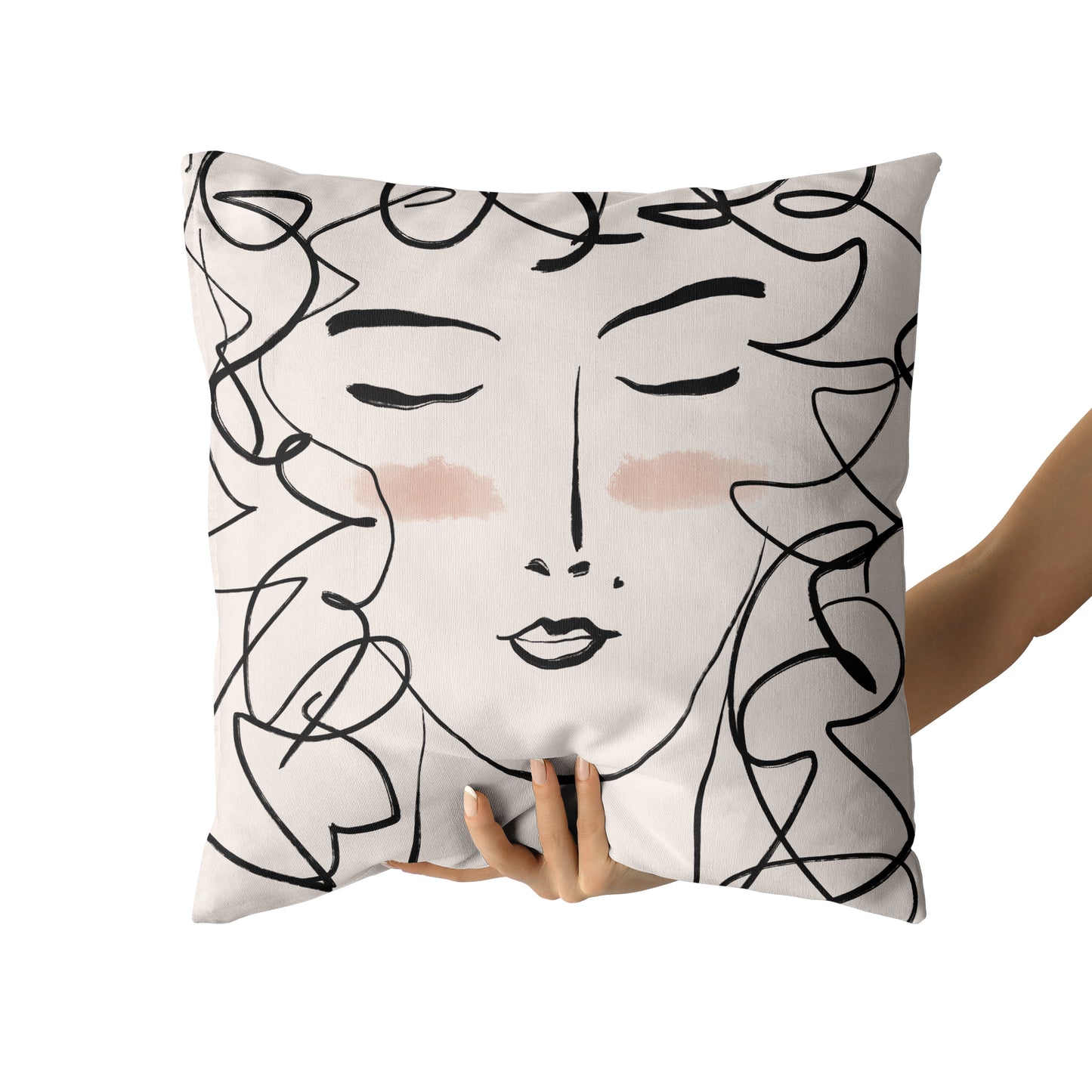 Diane Woman Portrait Throw Pillow