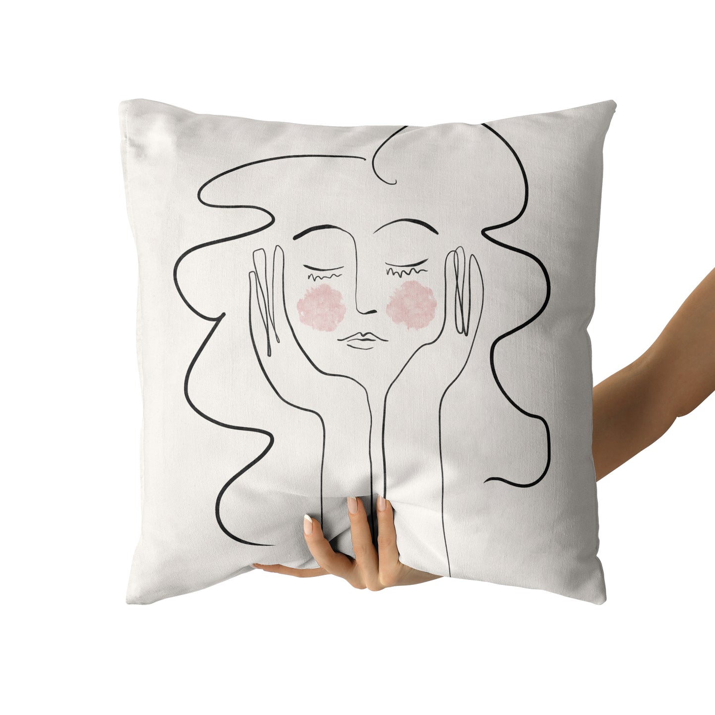 Painted Jennifer Cute Girl Throw Pillow