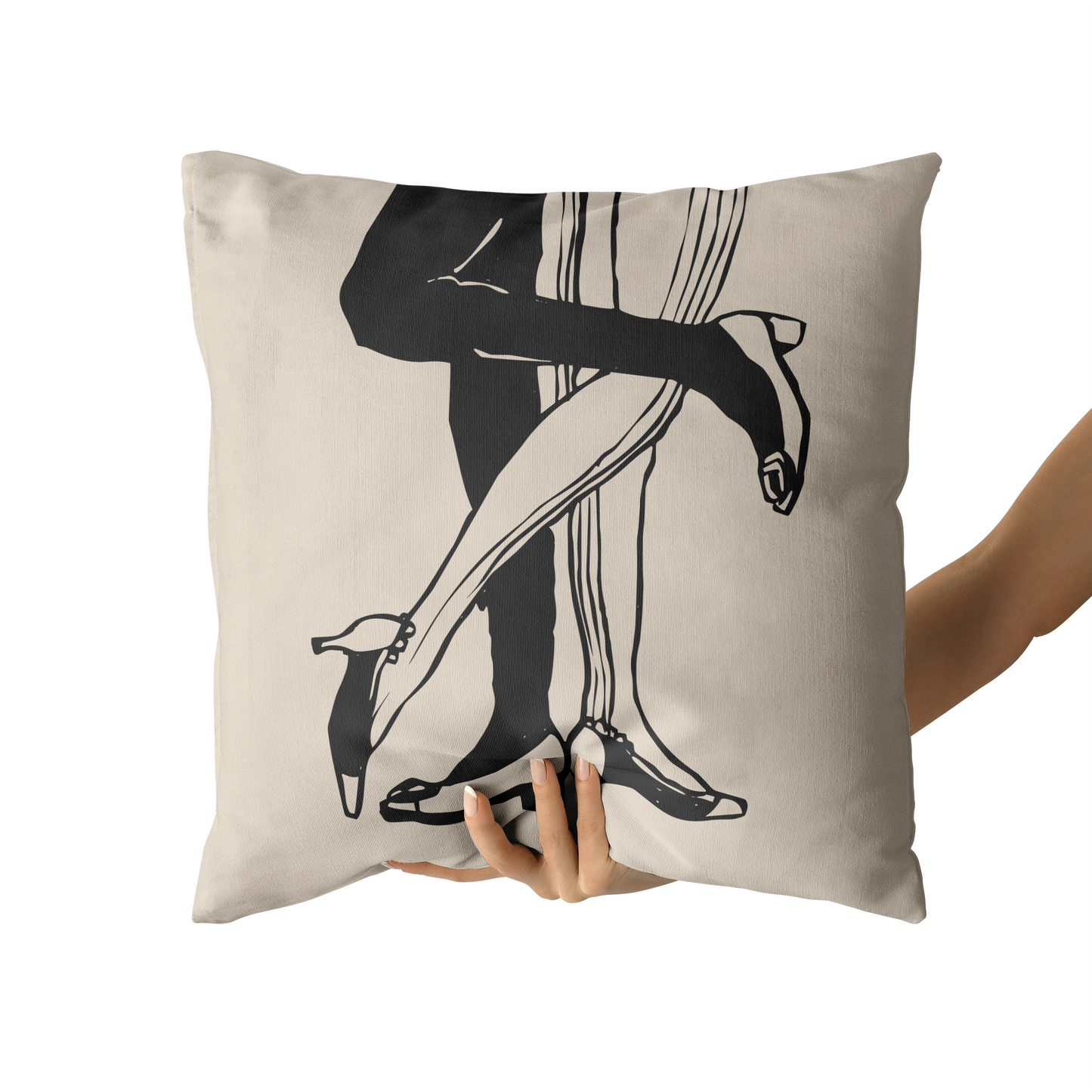 Swing Jazz Night Dancer Throw Pillow