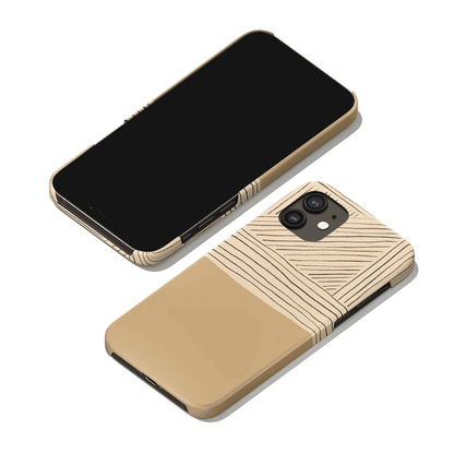 Minimalist Rustic Beige iPhone Case - HypeSheriff