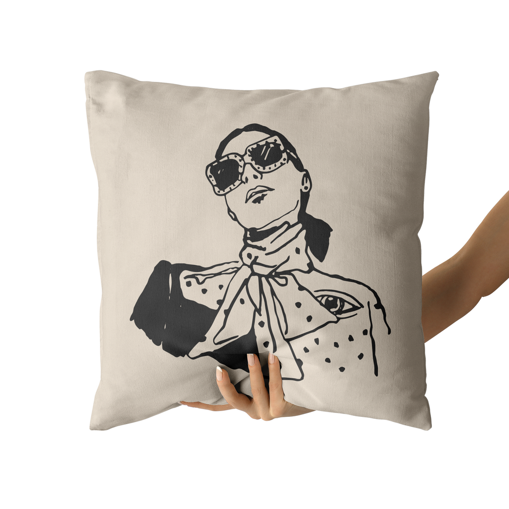 Fashion Model Vogue Inspired Throw Pillow