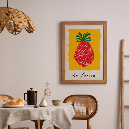 La Fraise Vintage Strawberry Poster