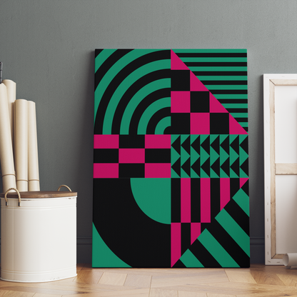 Hype Retro Bauhaus Canvas Print