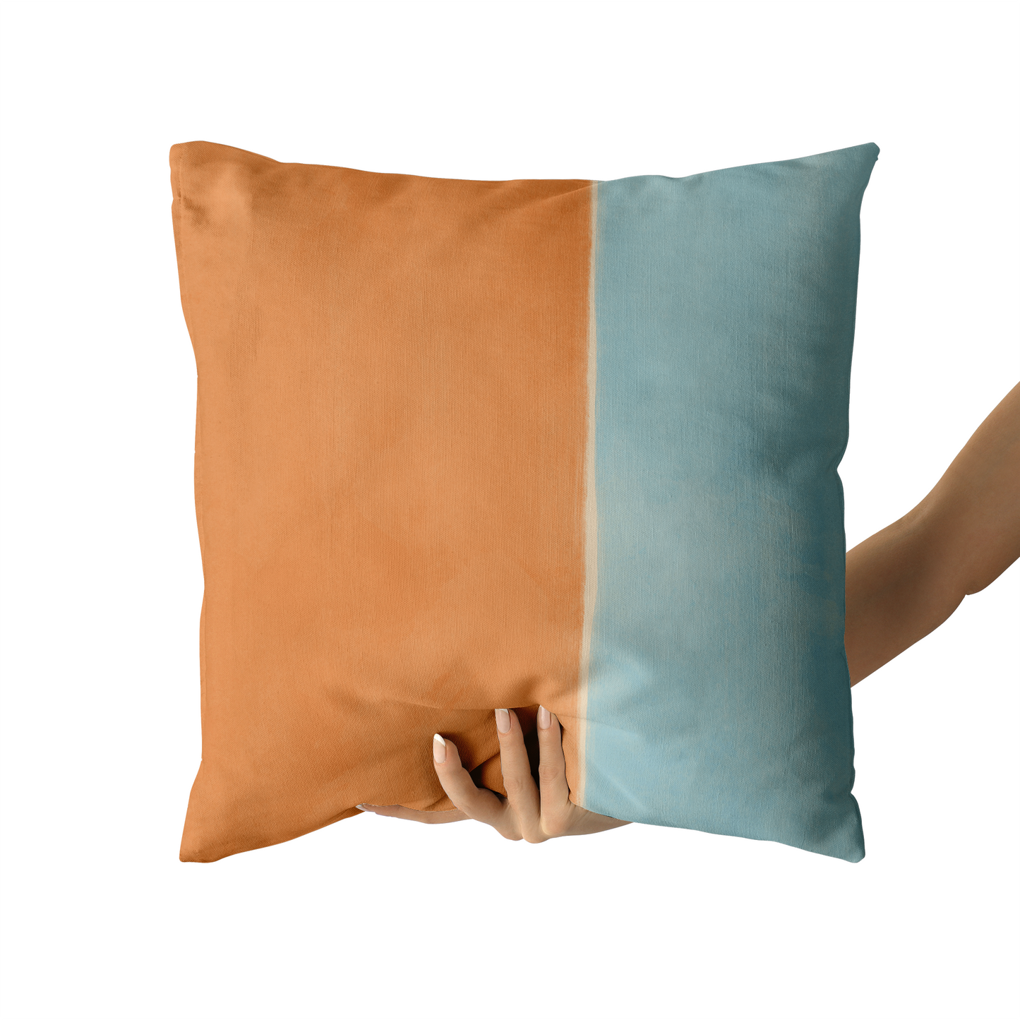 Modern Blue Mid Century Style Throw Pillow