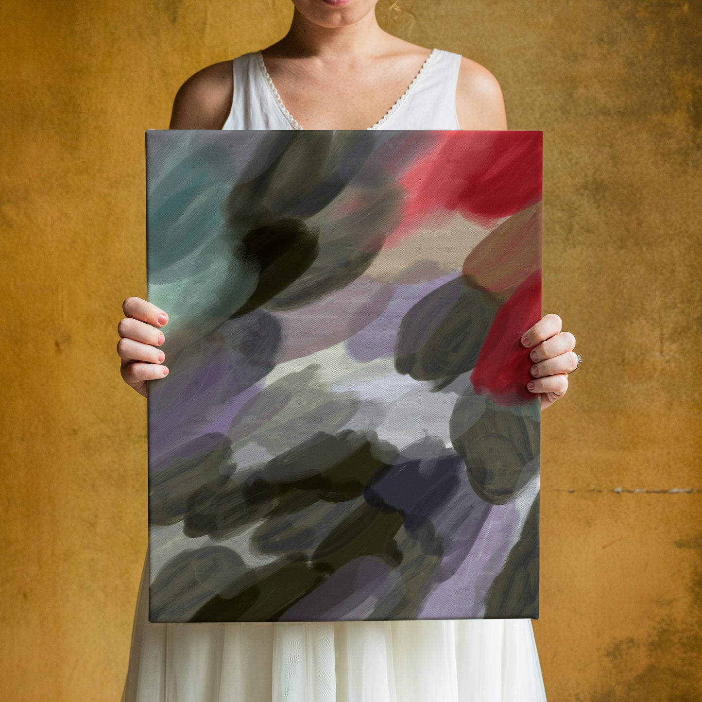 Hand Painted Abstract Art Canvas Print